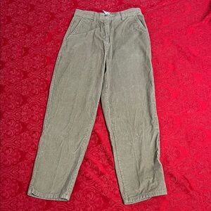 Woolrich Corduroy Pants Women’s 6 Petite Tan Wide Leg Thick Wale Vintage Style